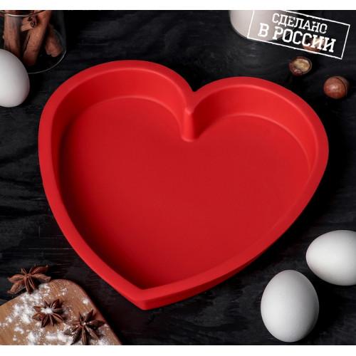 Силиконовые формы для выпечки "Сердце", h=3,8 см