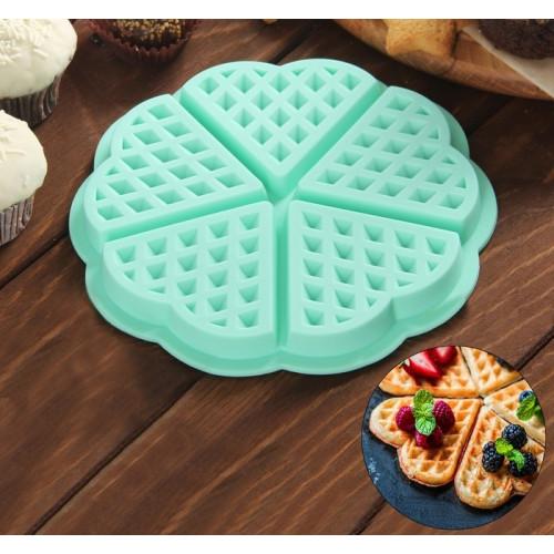 Силиконовые формы для выпечки "Вафля. Сердце"