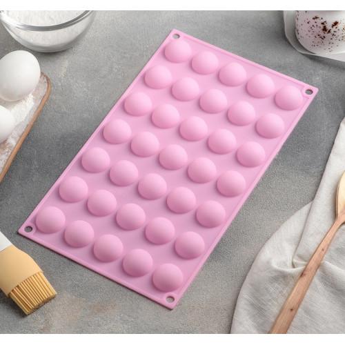 Силиконовые формы для выпечки «Полусфера» 30×17,5 см 35 ячеек (d=2,5)