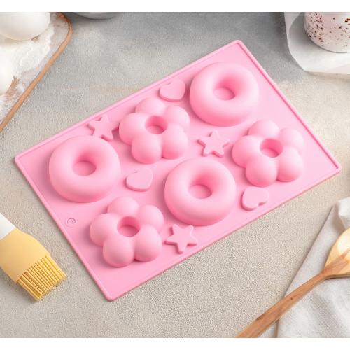 Силиконовые формы для выпечки «Пончик и Ромашка»