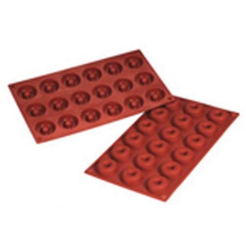 Силиконовые формы для выпечки «Пончики» 18 шт. d=4 17,5х30 см.