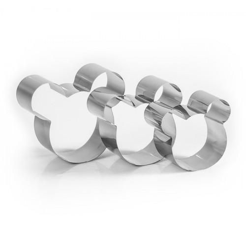 Набор форм для выпечки "Мишка", 10 х 10 х 5 см, 3 шт.