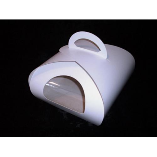 Упаковка для торта 2292, 21*20*14 см с окном и ручкой