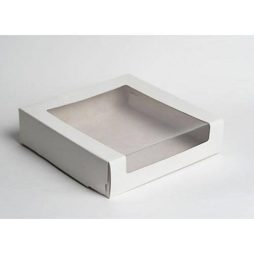 Упаковка для торта 2821, 22,5*22,5*6 см с окном КТ 60