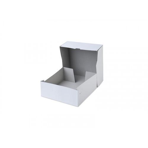 Упаковка для торта 3371, 25,5*25,5*12 см белая