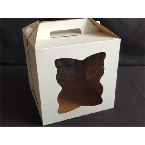 Упаковка для торта 4587, 28*28*30 см два окна