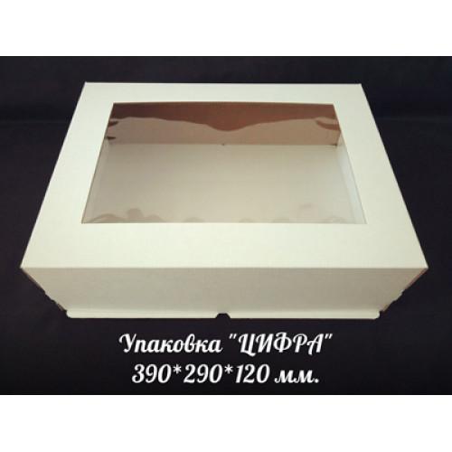 Упаковка для торта 483, 29*39*12 см "Цифра"