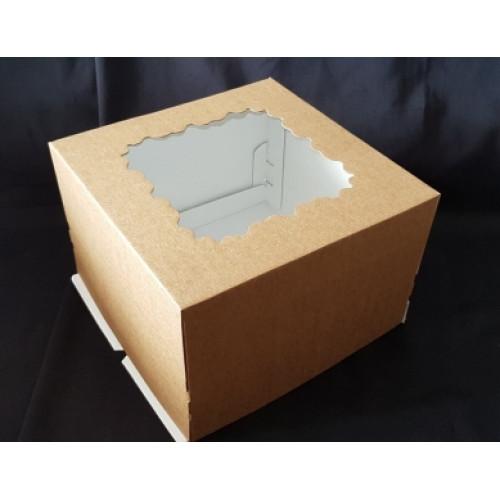 Упаковка для торта 4180, 30*30*20 см КРАФТ