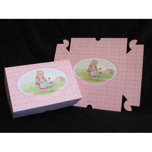 Коробка для пирожных 22*14,5*8 см "МИШКА"