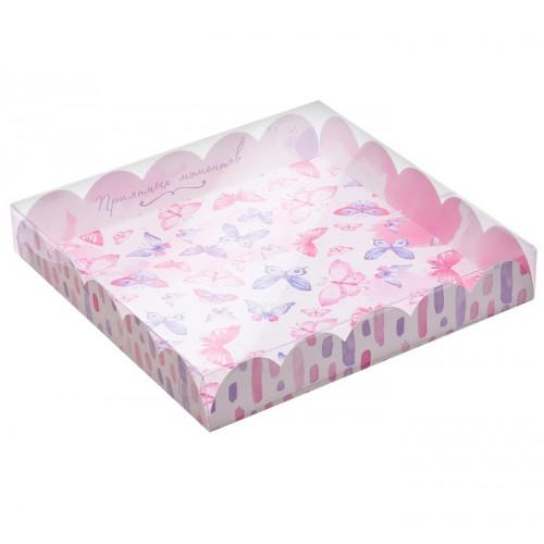 Коробка для кондитерских изделий Приятных моментов 18 × 18 × 3 см
