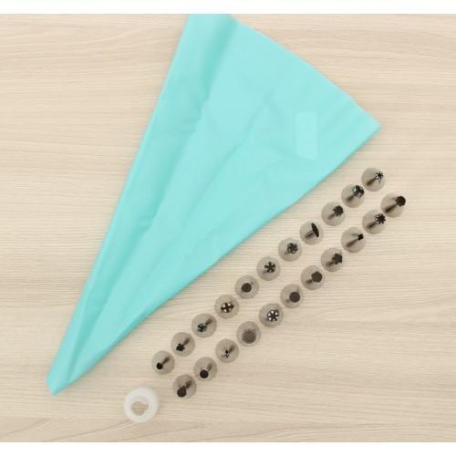 Набор кондитерский 24 предмета: мешок, адаптер, насадка 22 шт 3,2х2 см