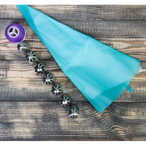 Набор кондитерский 9 предметов: мешок, 7 насадок (диаметр основания 3 см), адаптер