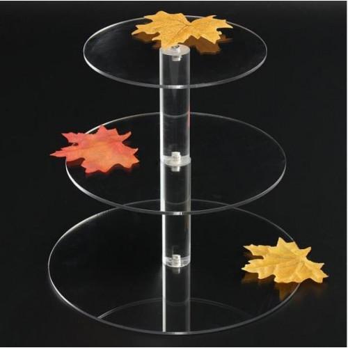 Подставки для торта и капкейков 888, 3 уровня (d 15*18*22см) высота 22 см
