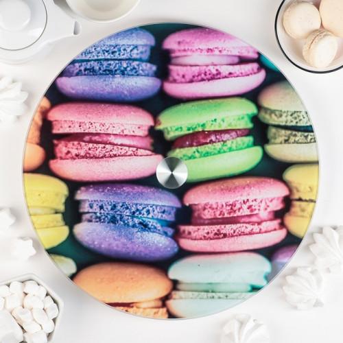 Подставки для торта и капкейков 4567, вращающаяся 32 см "Макаруны"