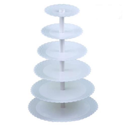 Подставки для торта и капкейков 2449, пластик 6 ярусов