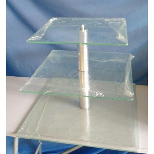 Подставки для торта и капкейков 887, 3 уровня стекло (400*350*300 см)