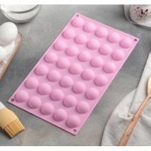 Силиконовые формы для выпечки «Полусфера» 30×17,5 см 35 ячеек (d=2,5)