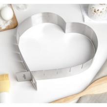 Форма для выпечки Сердце с регулируемым размером 15 - 27 см