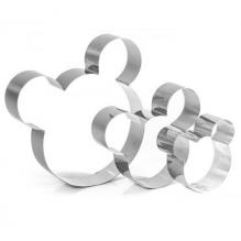 Набор форм для выпечки "Мишка", 20 х 20 х 5 см, 3 шт.