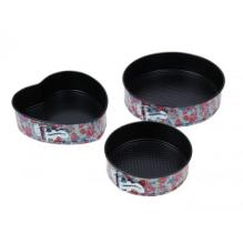 Набор форм для выпечки "Розы. Круги и сердца", 3 шт.: d=18 см, 22 см, 25 см