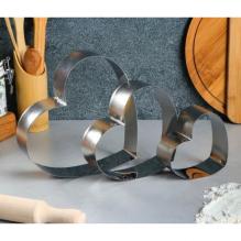 Набор форм для выпечки и выкладки "Сердце", 20 х 20 х 8,5 см, 3 шт.