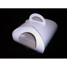 Упаковка для торта 2292, 21*20*14 см с окном и ручкой