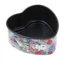 Форма для выпечки со съемным дном "Розы. Сердце" d=22 см