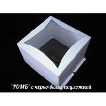 Упаковка для торта 1316, 27*27*20 см 2.5 кг с окном " РОМБ"