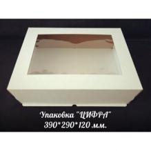 Упаковка для торта 483, 29*39*12 см "Цифра"