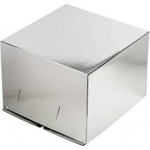 Упаковка для торта 3860, 30*30*19 см серебро