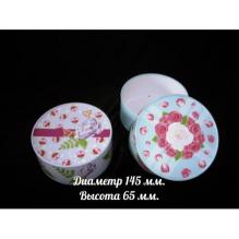 Коробка круглая "Шайба" с печатью