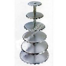 Подставки для торта и капкейков 904, 6 ярусов алюминиевая