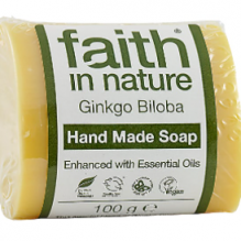 Антивозрастное мыло ручной работы Faith in nature 100г с экстрактом Ginkgo Biloba